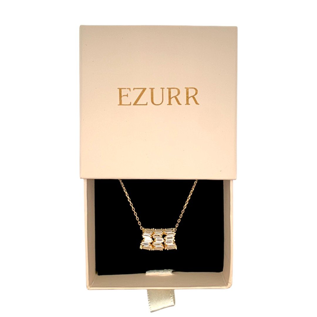 Luminous Trio Pendant Chain (Pure Silver) - Gold